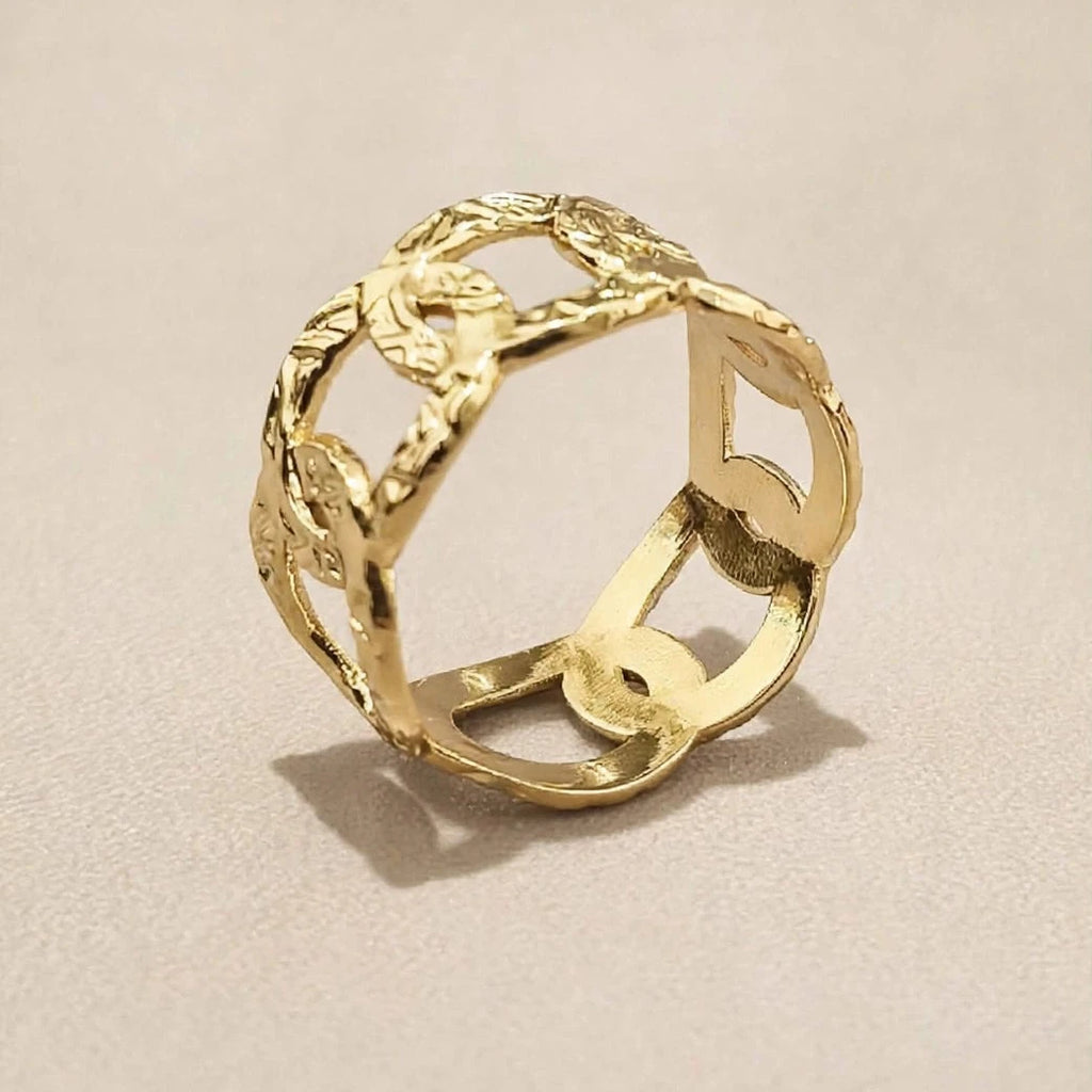 Anillo Monograma Dorado