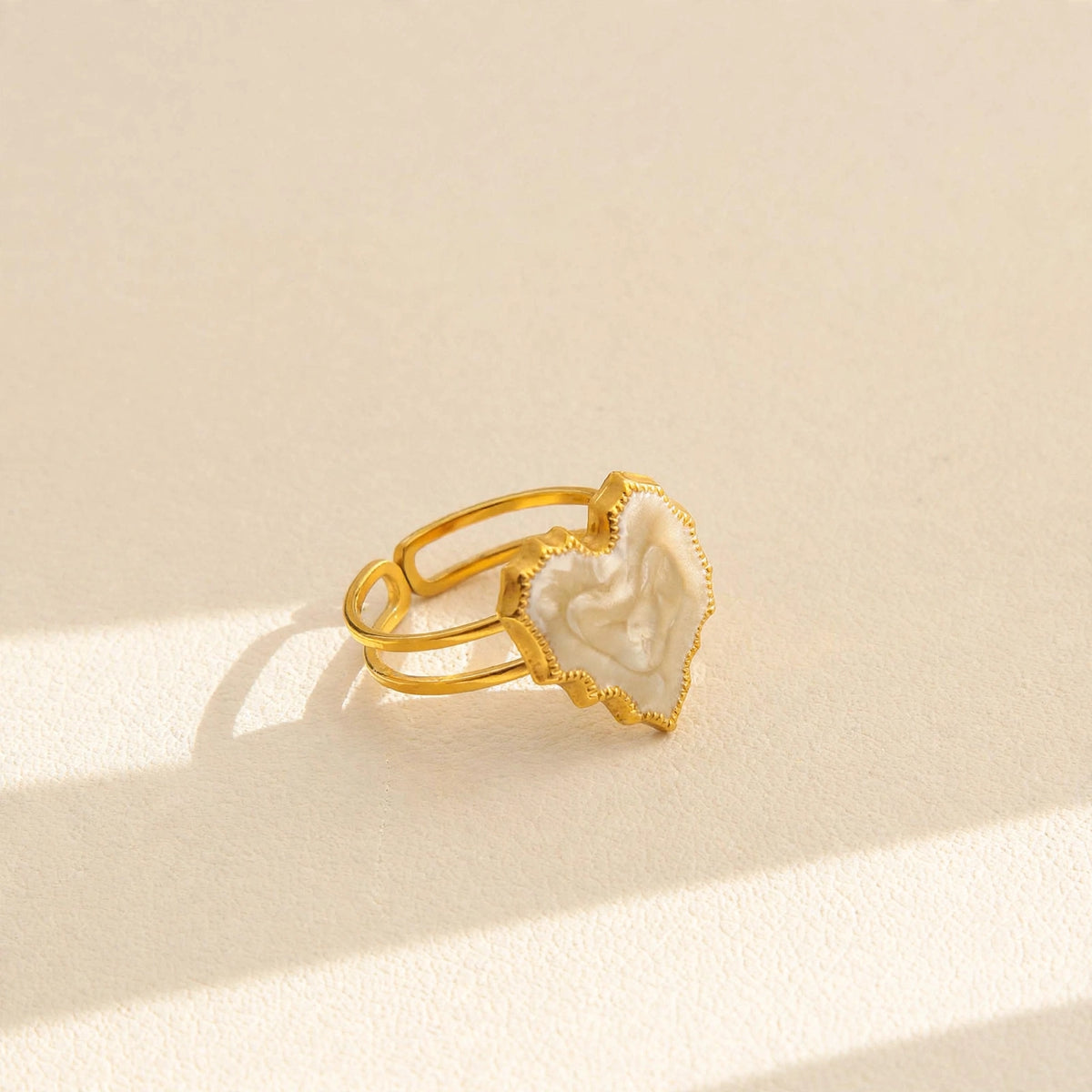 Anillo Corazón Perlado