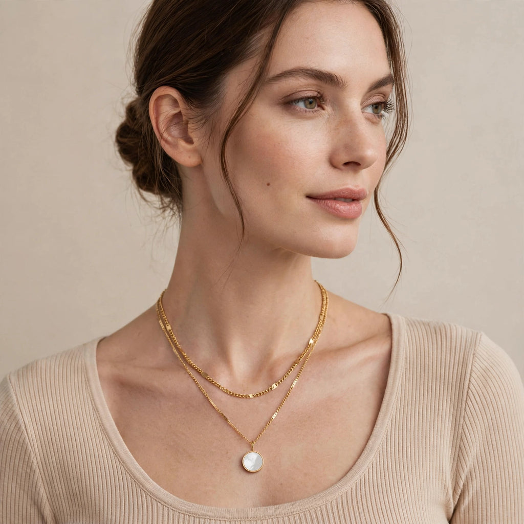 Collar Medalla de Nácar